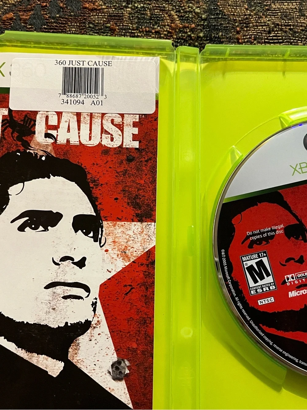 Just Cause - Red & White Game Case Xbox 360
